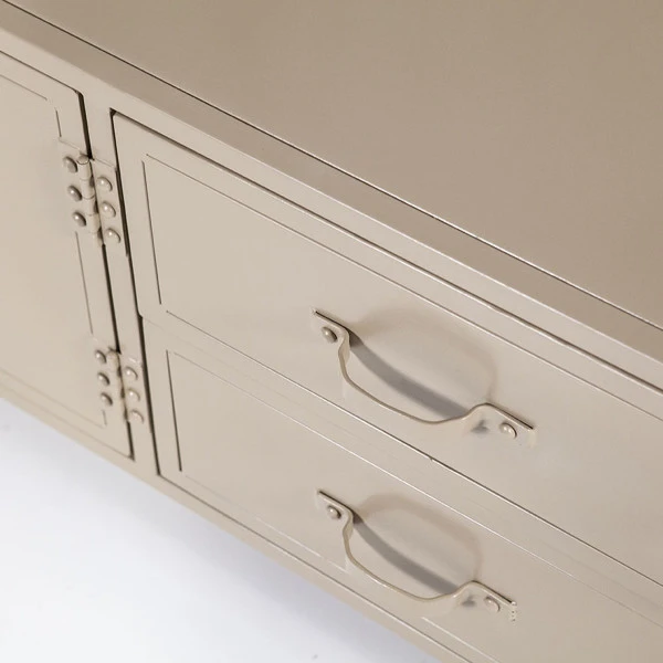 Zandkleur Tv-meubel Ijzer 185 Cm - Afbeelding 5