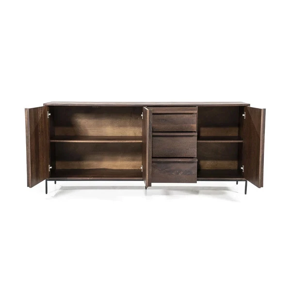 Dressoir Donker Mango Hout 6 Dressoir Donker Mango Hout - Afbeelding 4