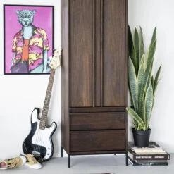 Smalle Kast Donker Mango Hout -Zuiver Verkoop eleonora jimmy smalle kast donker mango hout 02