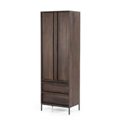 Smalle Kast Donker Mango Hout -Zuiver Verkoop eleonora jimmy smalle kast donker mango hout 07