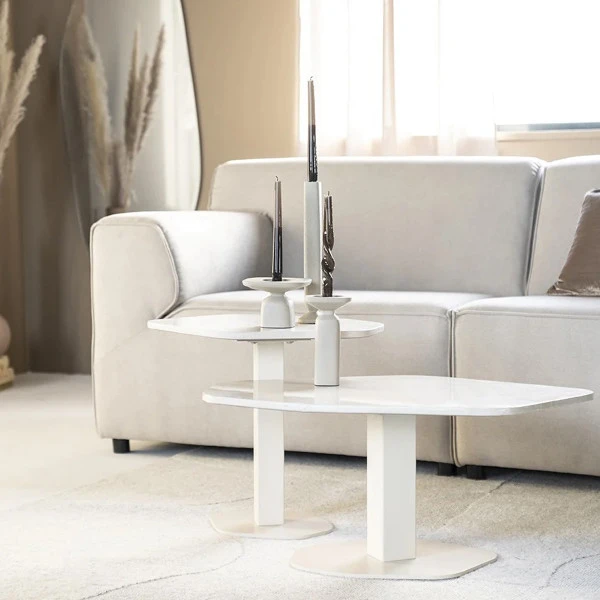 Bijzettafel Wit Marmer 7 Bijzettafel Wit Marmer - Afbeelding 5