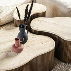 Bijzettafel Met Travertin Blad -Zuiver Verkoop eleonora mari bijzettafel met travertin blad 04 1