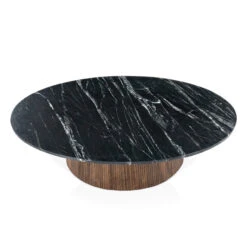 Ovale Salontafel Zwart Marmer -Zuiver Verkoop eleonora maxim ovale salontafel zwart marmer 03