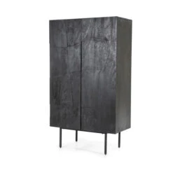 Zwarte Wandkast Mangohout -Zuiver Verkoop eleonora maya zwarte wandkast mangohout 02