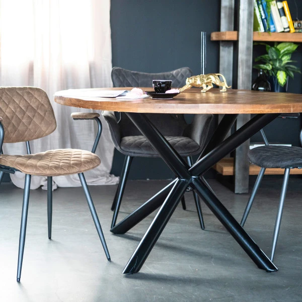 Ronde Eettafel Mangohout 3 Ronde Eettafel Mangohout