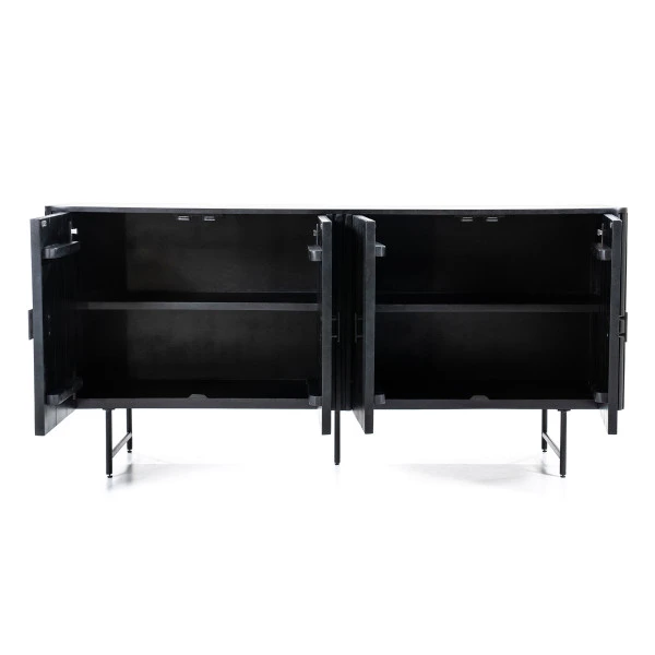 Zwart Dressoir Met Ronde Hoeken 6 Zwart Dressoir Met Ronde Hoeken - Afbeelding 4