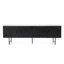 Zwart Tv-meubel Ronde Hoeken -Zuiver Verkoop eleonora remi zwart tv meubel ronde hoeken 01