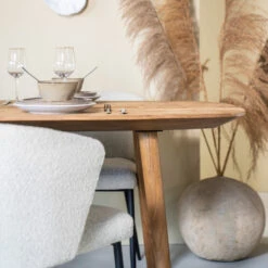 Eettafel Teak Met Afgeronde Hoeken -Zuiver Verkoop eleonora tabassum moderne eettafel gerecycled teak 02 3