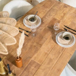 Eettafel Teak Met Afgeronde Hoeken -Zuiver Verkoop eleonora tabassum moderne eettafel gerecycled teak 03 3