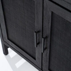 Zwart Dressoir Met Rotan Webbing -Zuiver Verkoop eleonora vic zwart dressoir met rotan webbing 05