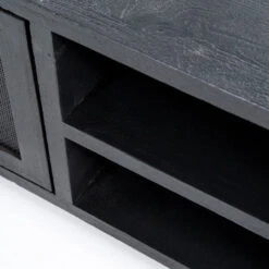 Zwart Tv-meubel Met Rotan Webbing 12 Zwart Tv-meubel Met Rotan Webbing -Zuiver Verkoop eleonora vic zwart tv meubel met rotan webbing 05