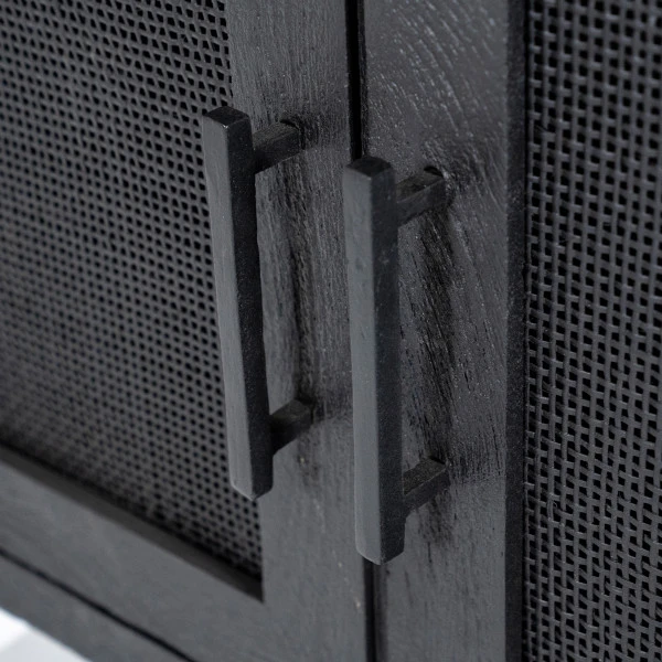 Zwart Tv-meubel Met Rotan Webbing 8 Zwart Tv-meubel Met Rotan Webbing - Afbeelding 6