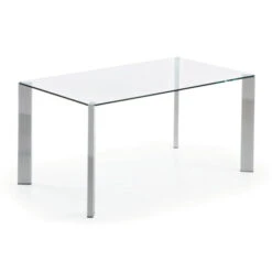 Eettafel Glas Met Chroom