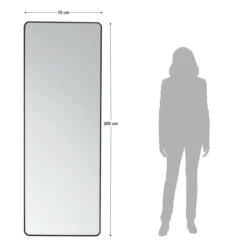 Grote Spiegel Zwarte Rand -Zuiver Verkoop grote spiegel 70x200cm bodio selfie 09 1