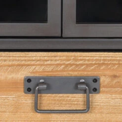 Vitrinekast Staal En Hout -Zuiver Verkoop halfhoge vitrinekast damian lumz home 04