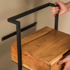 Hangend Nachtkastje Industrieel Acacia -Zuiver Verkoop hangend nachtkastje industrieel acacia air solid giani 03