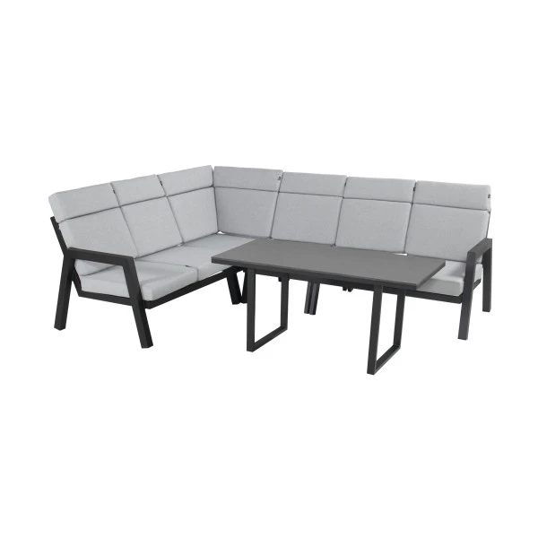 Loungeset Hoekbank Aluminium 4 Loungeset Hoekbank Aluminium - Afbeelding 2