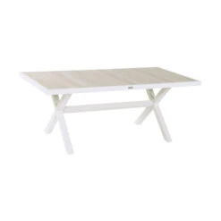 Tuinset 4 Persoons Zwart -Zuiver Verkoop hartman canterbury witte tuintafel met kruispoot 188cm 01 2 1