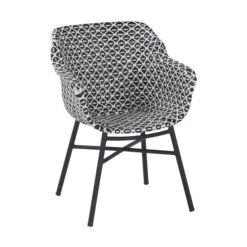 Tuinset Rond 5 Personen -Zuiver Verkoop hartman delphine wicker tuinstoel zwart wit 02 1 1 1 1