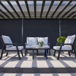 Kunststof Loungeset Met 2-zits Bank