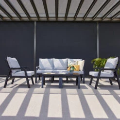 Kunststof Loungeset Met 3-zits Bank