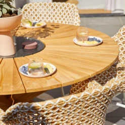 Tuinset Rond 5 Personen -Zuiver Verkoop hartman provence grote ronde tuintafel teak naturel 04 1