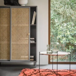 Webbing Kast Met Schuifdeuren -Zuiver Verkoop hkliving grijze kast met webbing schuifdeuren 06 1