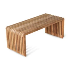 Houten Latten Bankje/element -Zuiver Verkoop hkliving slatted bench natural teak 01 1