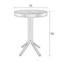 Hoge Ronde Bartafel -Zuiver Verkoop hoge ronde bartafel maze lumz home 08