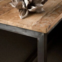 Industriële Eettafel Teak -Zuiver Verkoop industri le eettafel teak tower living venetie 02