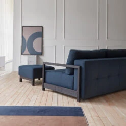 Design Hocker Vierkant -Zuiver Verkoop innovation living bifrost slaapbank blauw deluxe excess lounger 528 mixed dance blue 03 2 1 2