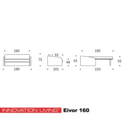 Uitklapbare Slaapbank Met Pocket-spring Matras -Zuiver Verkoop innovation living eivor 160 slaapbank met armleuningen icon