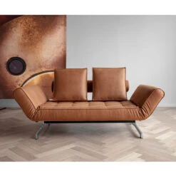 Design Slaapbank -Zuiver Verkoop innovation living ghia chrome design bedbank met chromen poten bruin 2 2 1