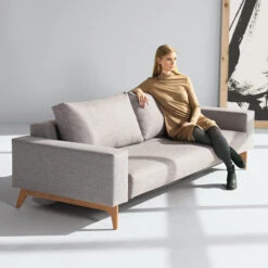 Comfortabele Design Slaapbank -Zuiver Verkoop innovation living idun comfortabele design slaapbank 521 mixed dance grey 4 1 1 2