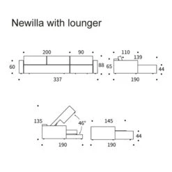 Luxe Slaapbank Met Chaise Longue -Zuiver Verkoop innovation living newilla lounger slaapbank met chaise longue 594 z 1