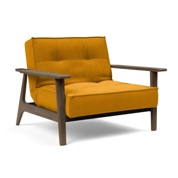 Fauteuil Met Gerookt Eiken Armleuningen 4 Fauteuil Met Gerookt Eiken Armleuningen - Afbeelding 2