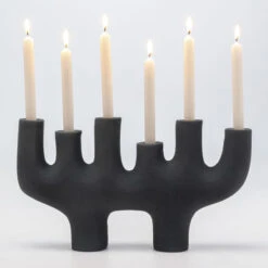 Kaarsenhouder Zwart -Zuiver Verkoop kare design 6sticker s kaarsenhouder zwart 01