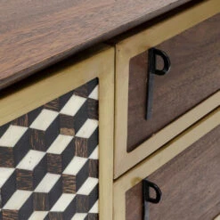 Design Dressoir Messing En Hout -Zuiver Verkoop kare design afra dressoir mangohout en messing 15