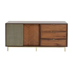 Retro Dressoir Walnoot En Messing -Zuiver Verkoop kare design arizona dressoir walnoot en messing 02