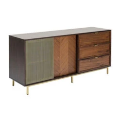 Retro Dressoir Walnoot En Messing -Zuiver Verkoop kare design arizona dressoir walnoot en messing 12
