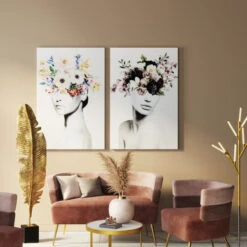 Glas Schilderij -Zuiver Verkoop kare design autumn hair glas schilderij 07