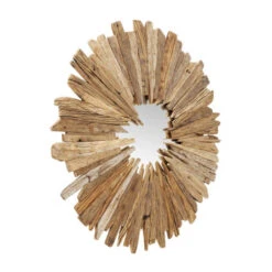 Ronde Spiegel Hout 120 Cm -Zuiver Verkoop kare design bastidon drijfhoutspiegel 02