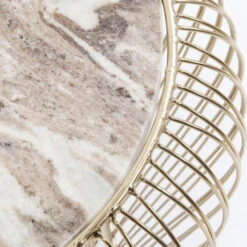 Gouden Bijzettafel Met Marmer -Zuiver Verkoop kare design beam grey gouden bijzettafel met marmer 03