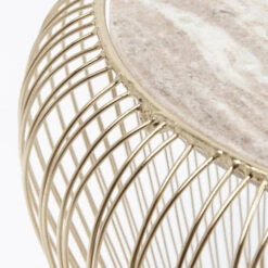 Gouden Bijzettafel Met Marmer -Zuiver Verkoop kare design beam grey gouden bijzettafel met marmer 04