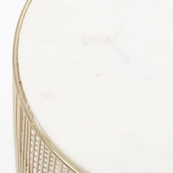 Tafeltje Goud Met Wit Marmer -Zuiver Verkoop kare design beam white tafeltje goud met wit marmer 04