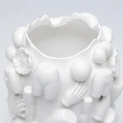Witte Design Vaas -Zuiver Verkoop kare design body parts witte design vaas 01