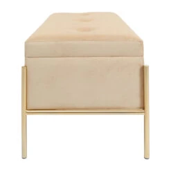 Beige Bankje Met Opbergruimte -Zuiver Verkoop kare design buttons storage beige bankje met opbergruimte 06
