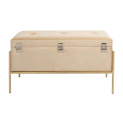 Beige Bankje Met Opbergruimte -Zuiver Verkoop kare design buttons storage beige bankje met opbergruimte 07