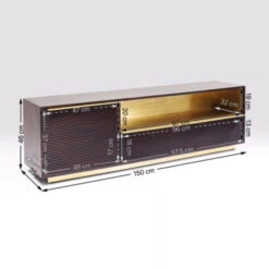 Tv-meubel Messing -Zuiver Verkoop kare design casino lounge tv meubel messing 83817 012