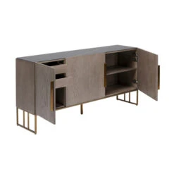 Design Dressoir Marmer En Koper -Zuiver Verkoop kare design cesaro design dressoir met marmer en koper 04